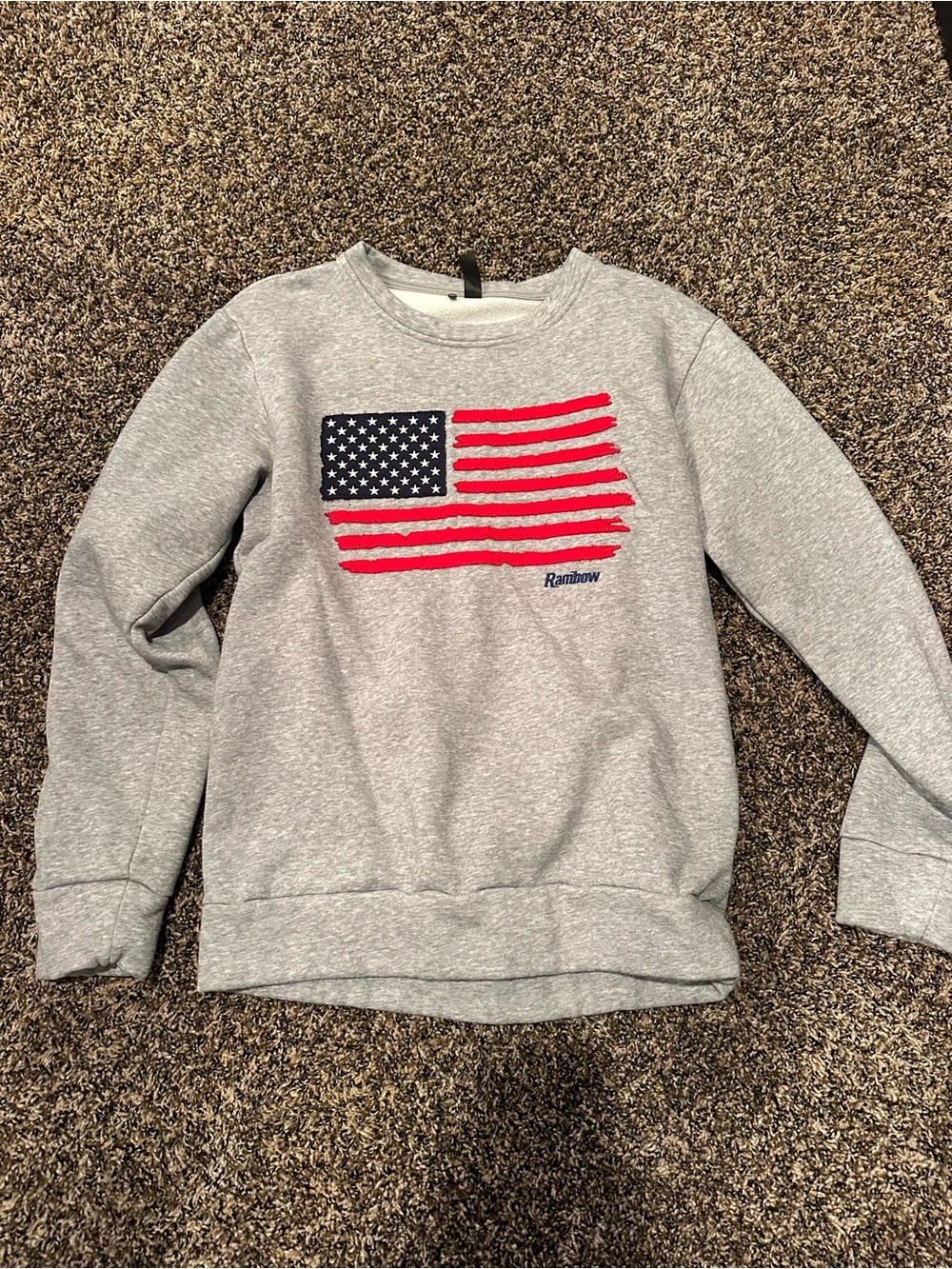 adidas Light Gray Fleece-Lined Crew